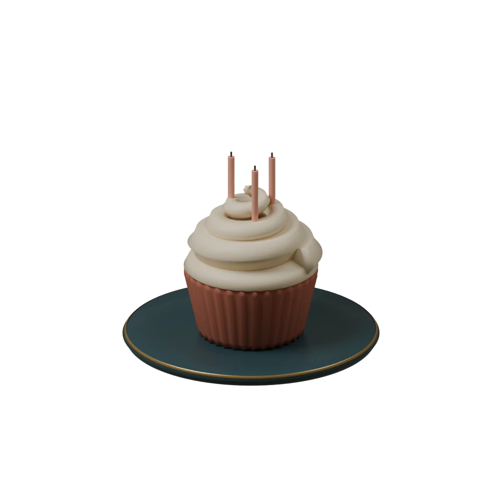 A candlelit cupcake. A quiet moment. One little wish.